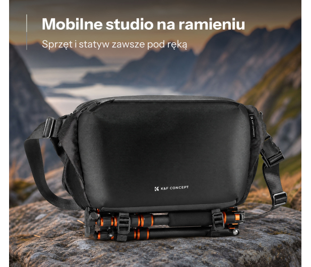 K&F Concept Urban Wander Sling 12 l - czarna - 1550464 - zdjęcie 2
